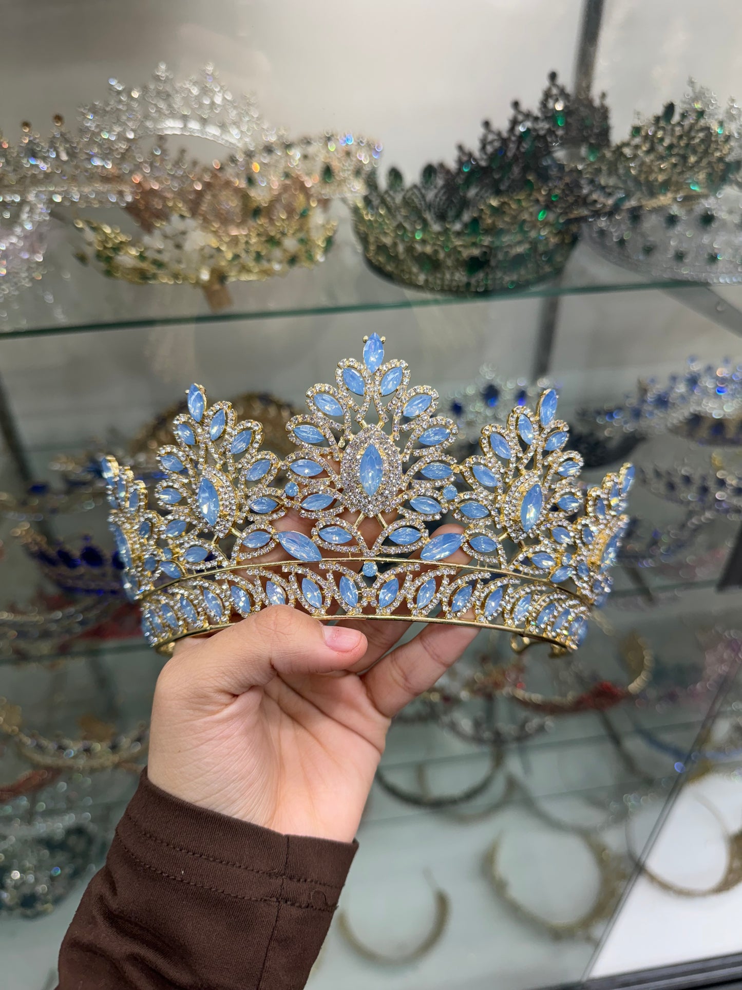Baby Blue and gold Crown