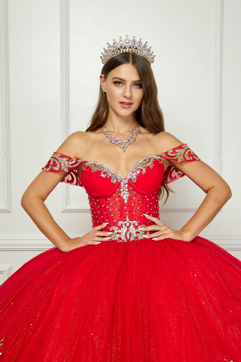 Red quince dresse