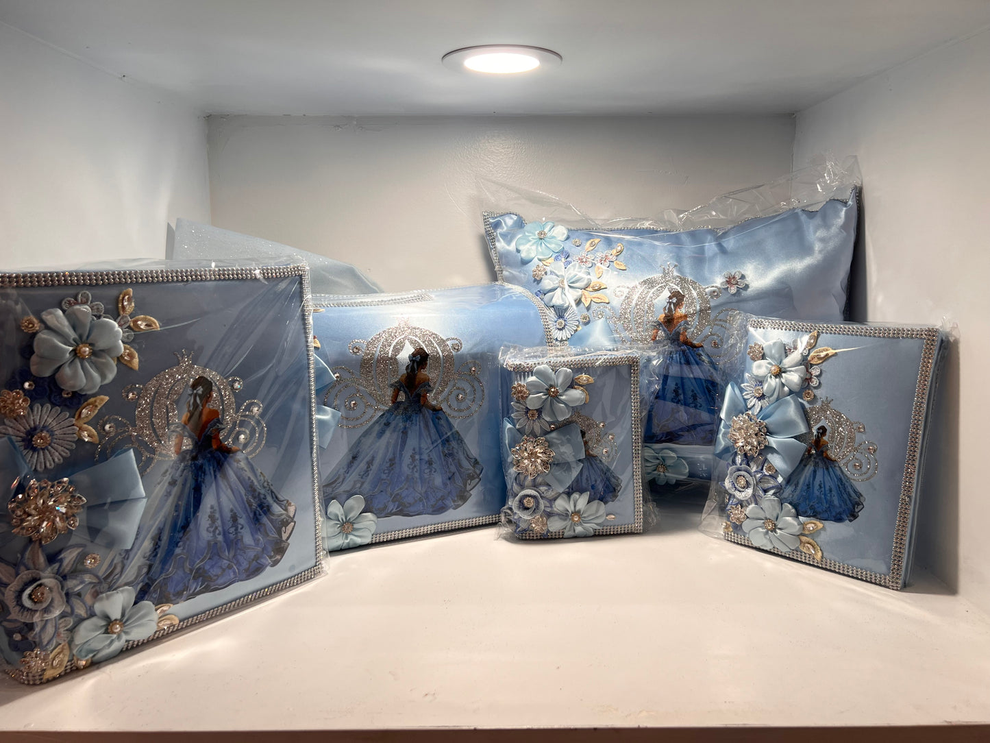 Baby blue with silver accessories packet
