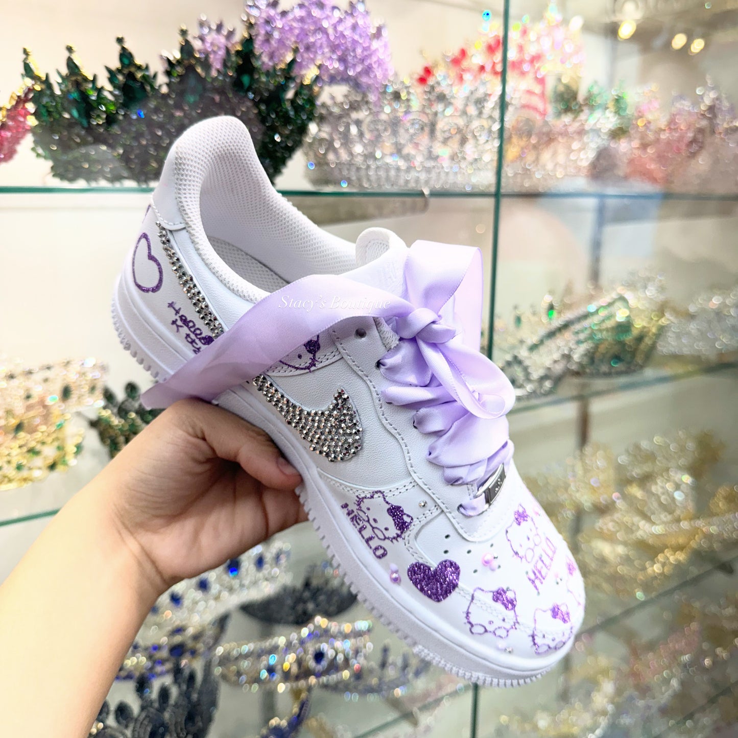 Lilac Nike shoes
