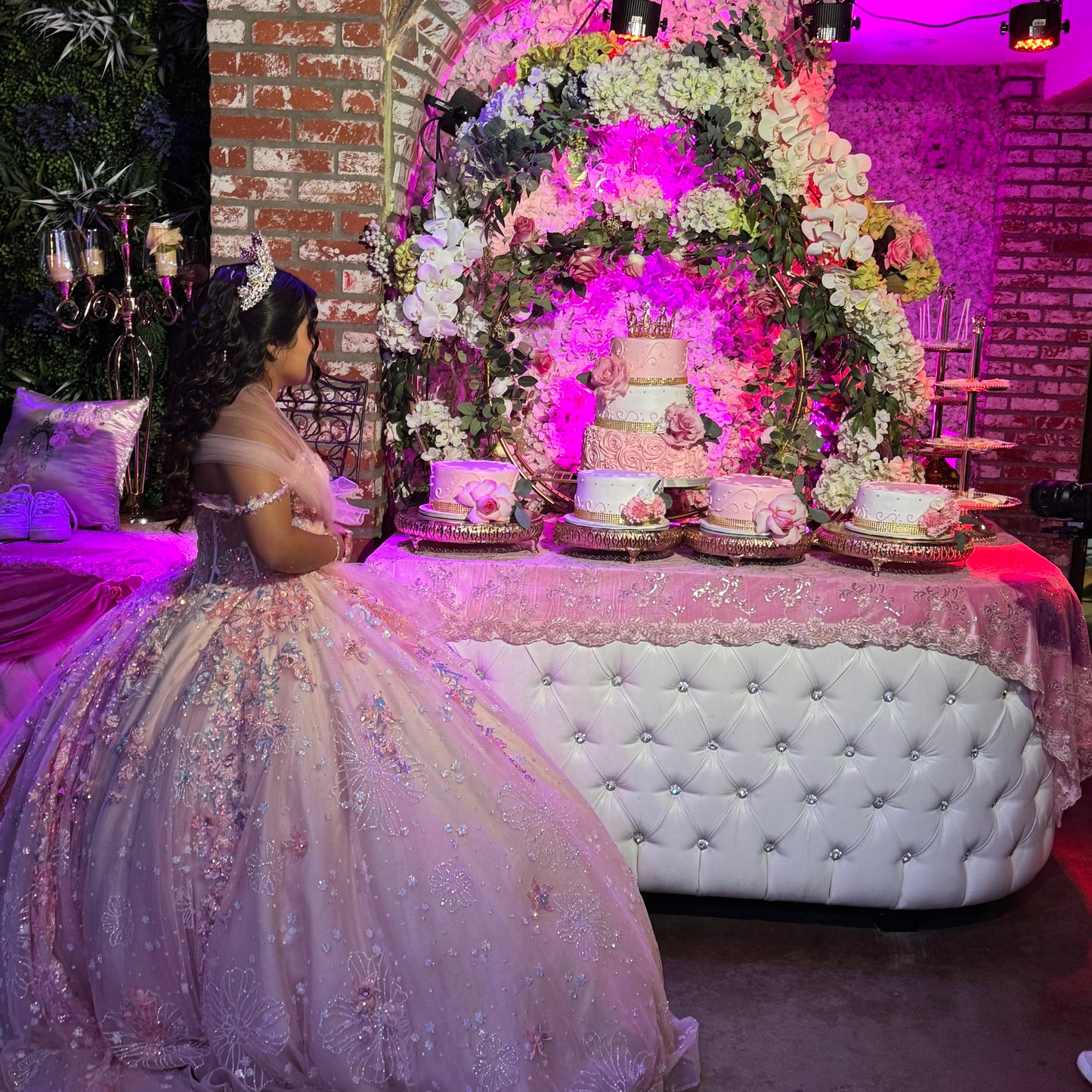 Pink Flower Sparkle Dress