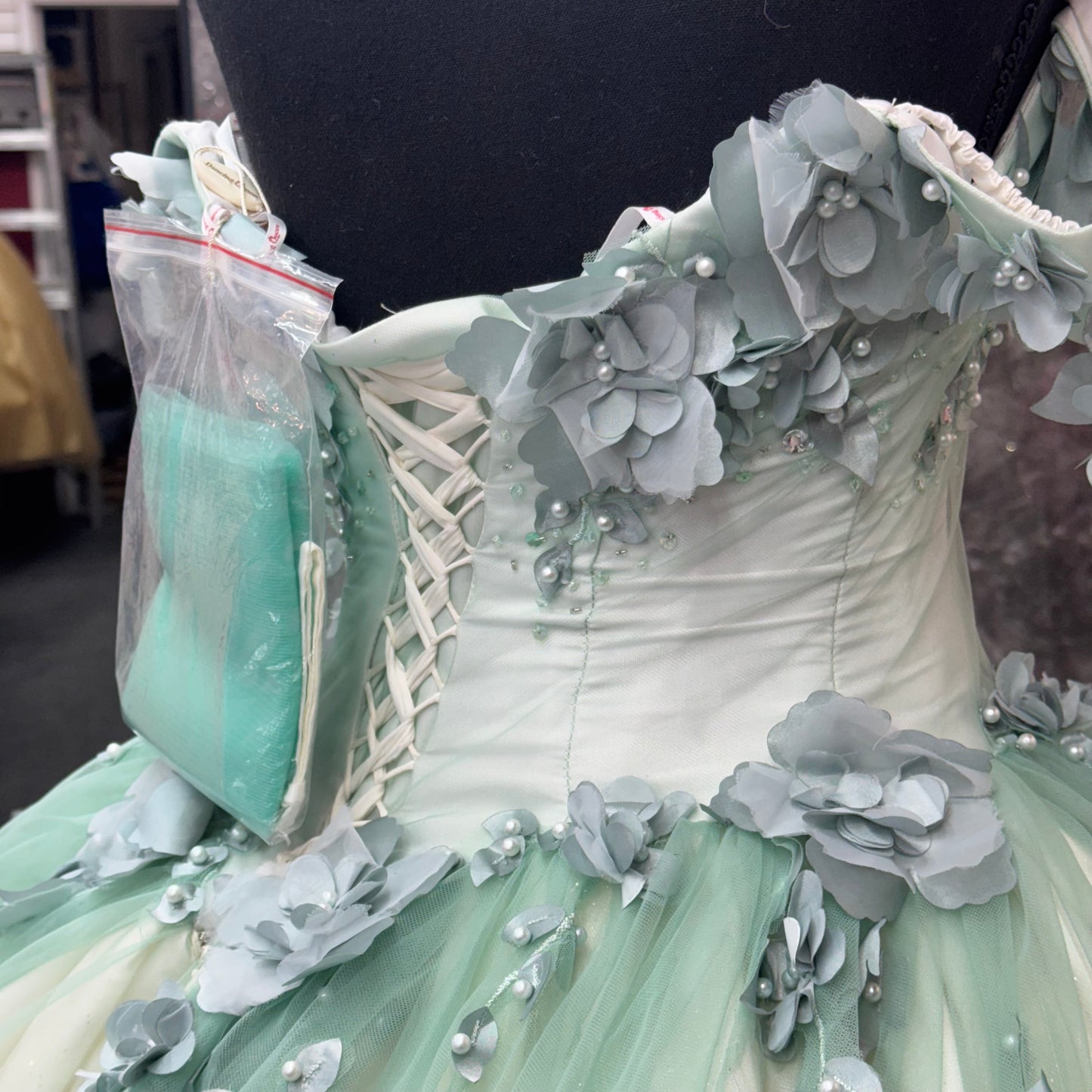 Flower Sage green dress