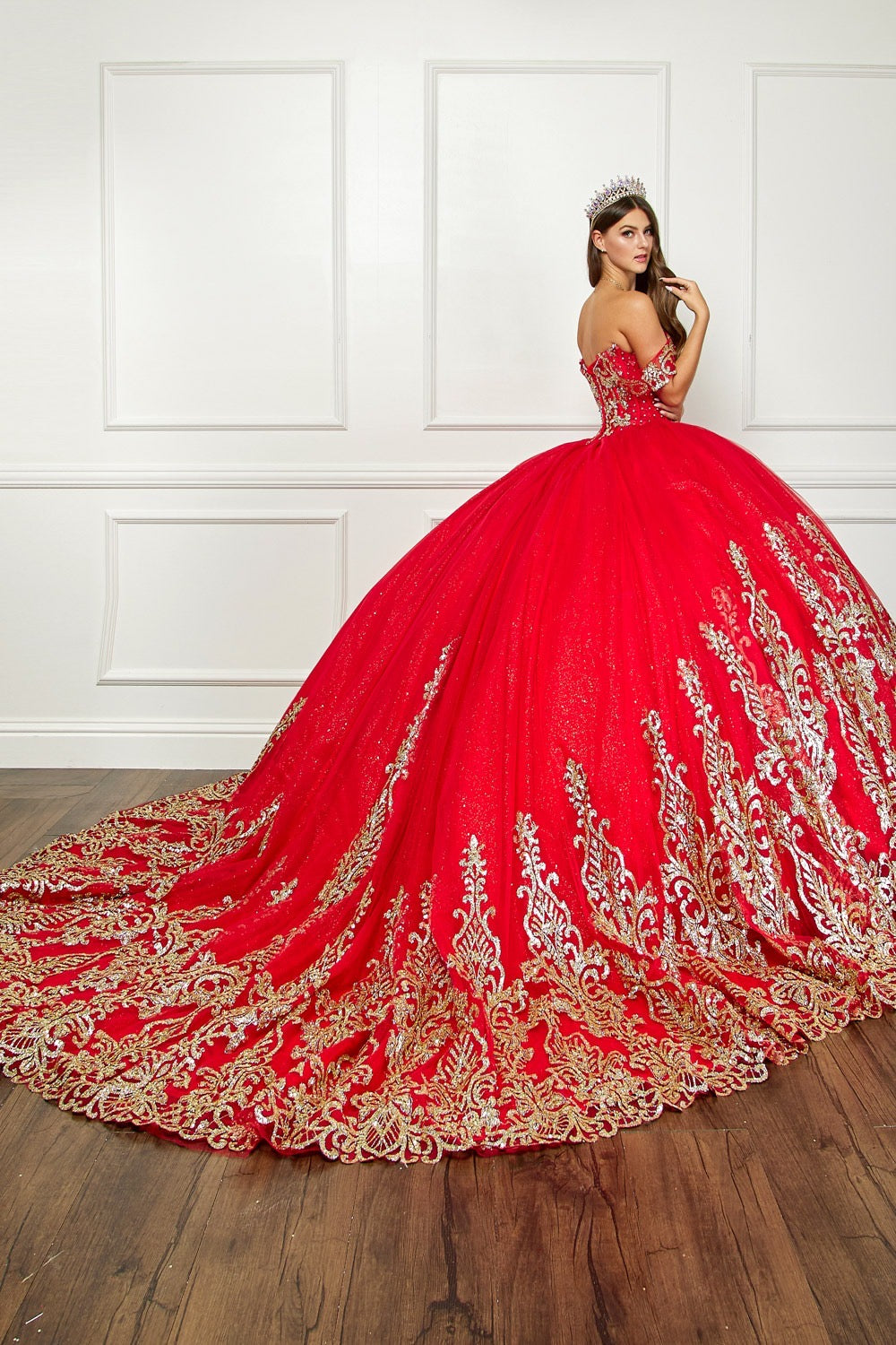 Red quince dresse