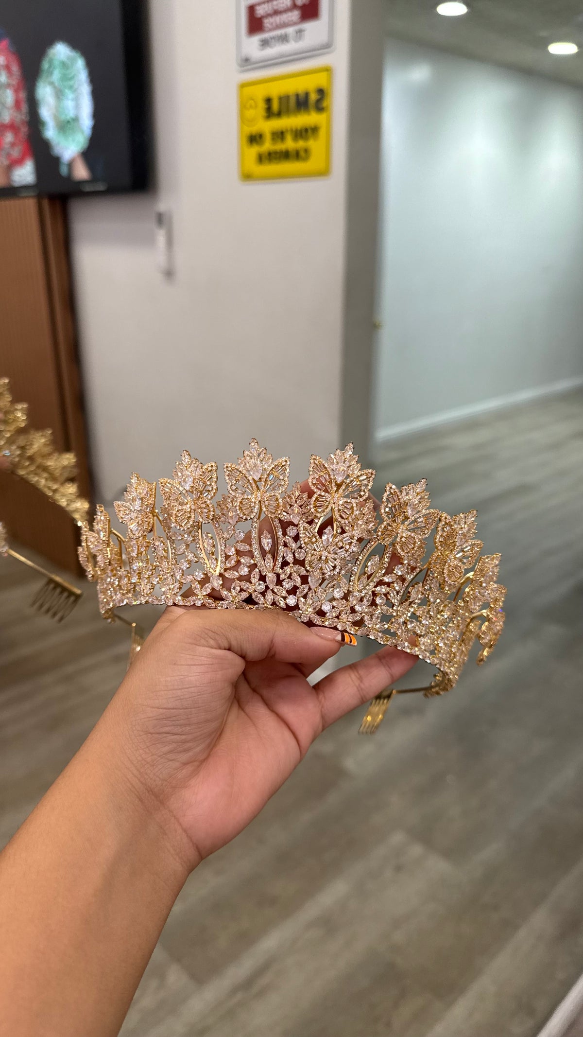GOLD BUTTERFLY CROWN