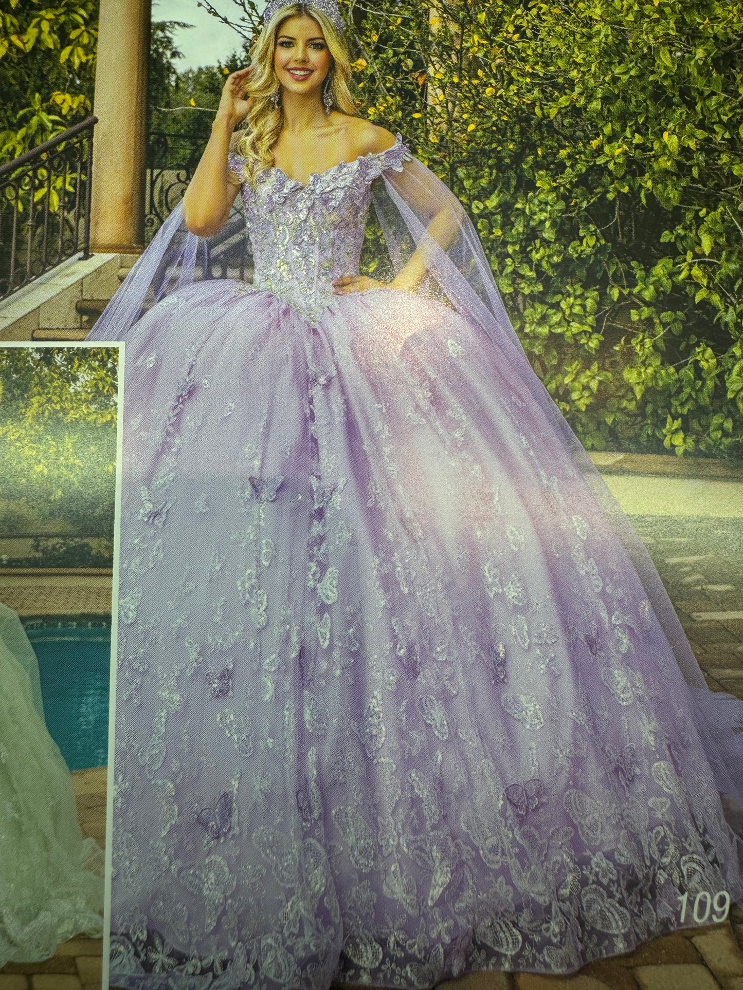 Lilac butterfly dresse