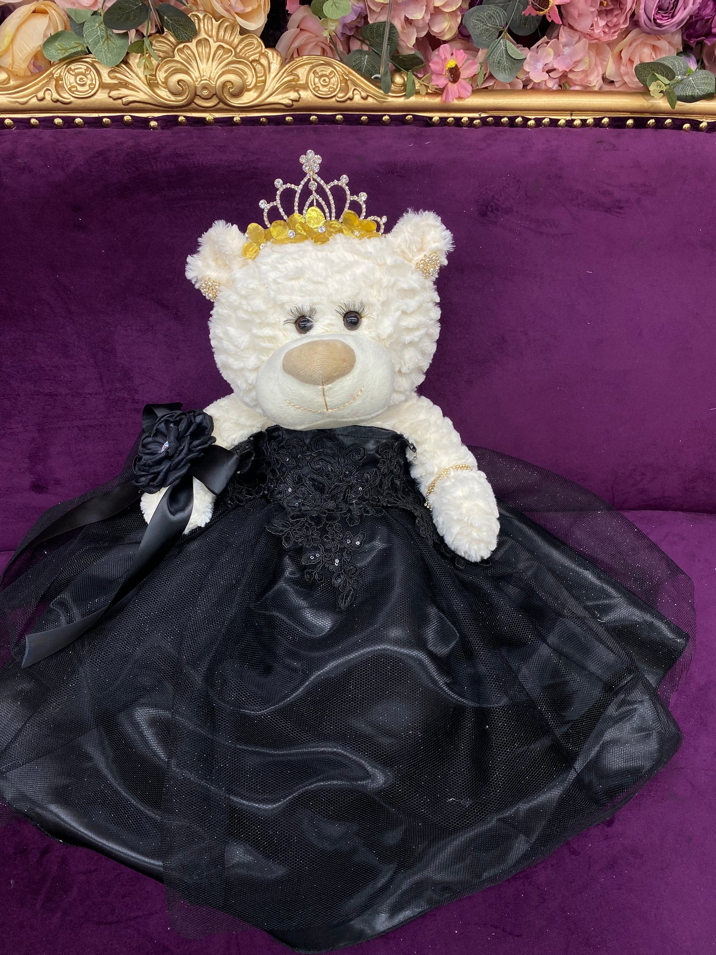 Black With Gold Teddy Bear