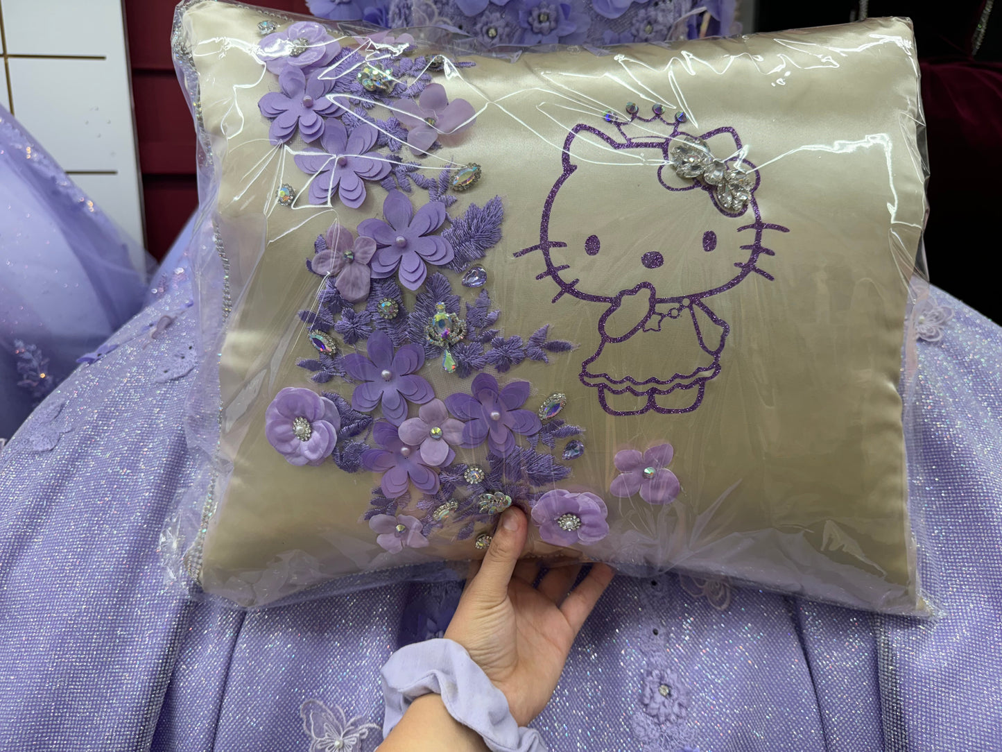 Teddy bear money box big pillow signing book Bible shoes, bouquet