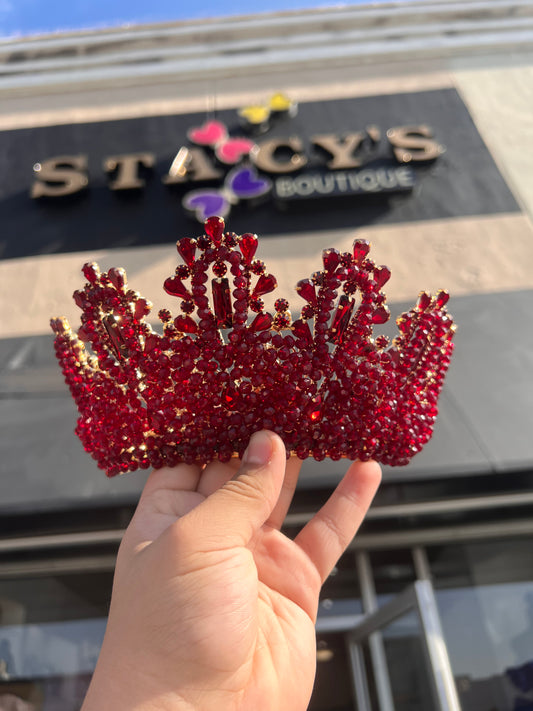 Burgundy with gold crown 👑