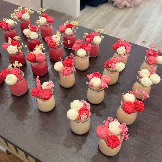 Candles (12) (pink , red , white)