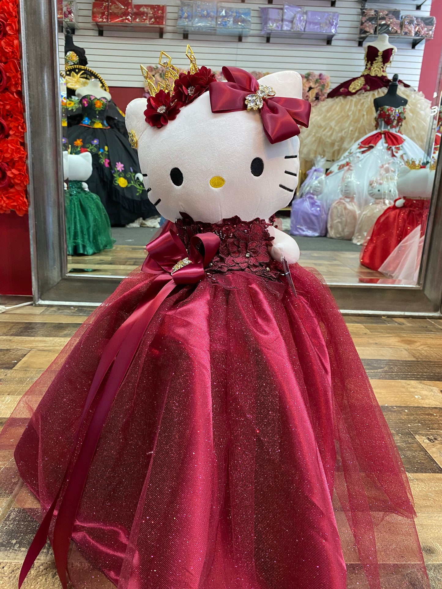 Burgundy Hello Kitty Doll✨