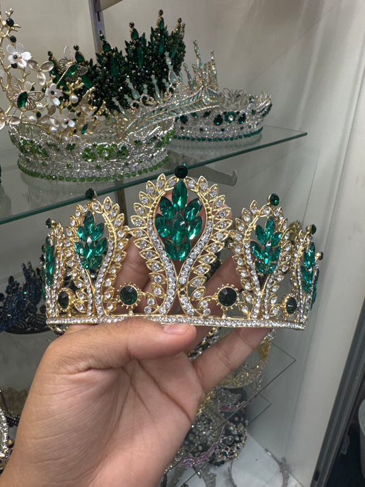 Emerald Green and Gold Crown