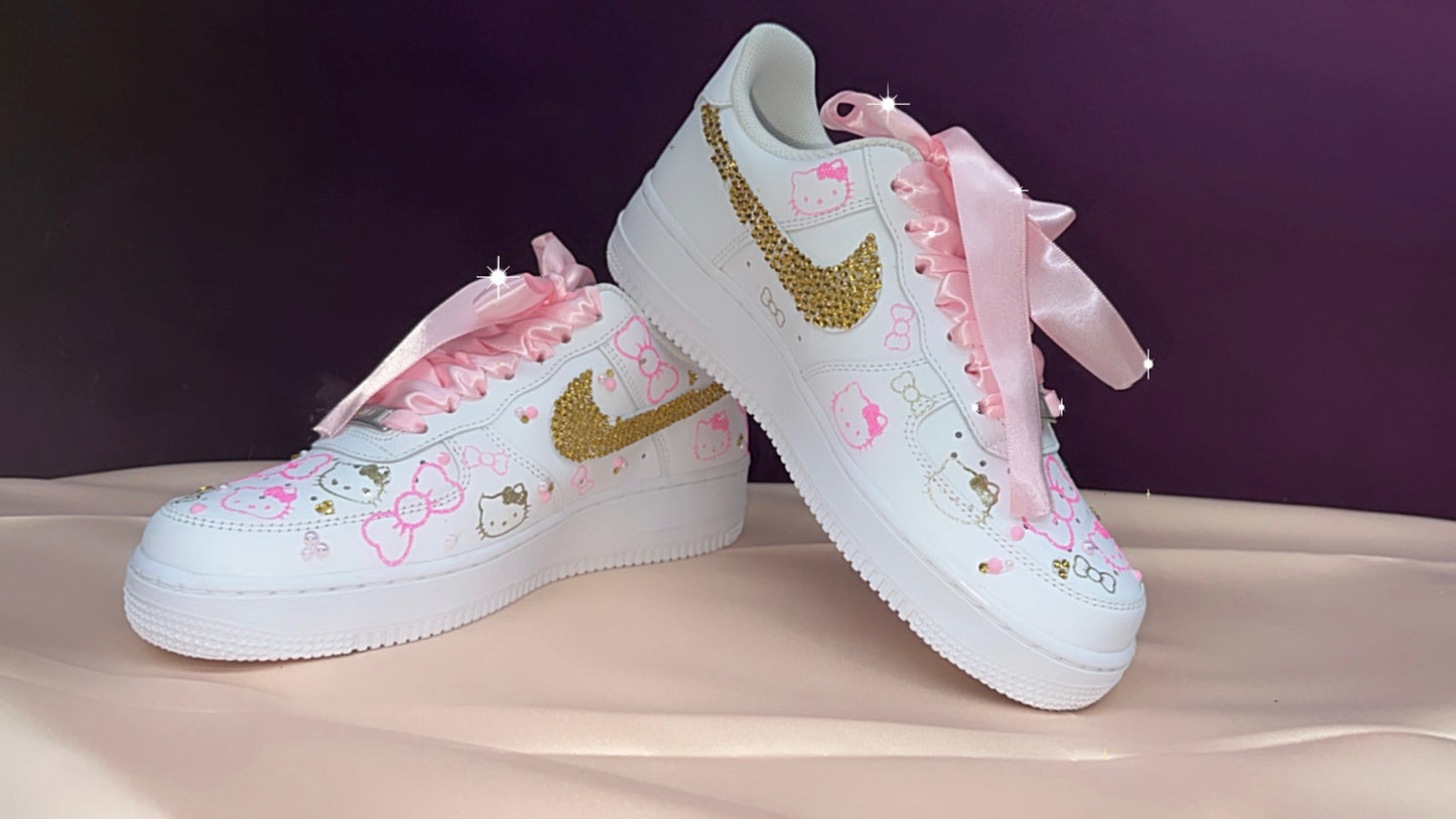 Nike hello kitty pink and gold