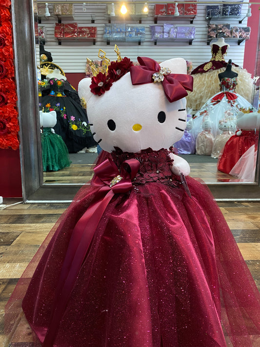 Burgundy Hello Kitty Doll✨