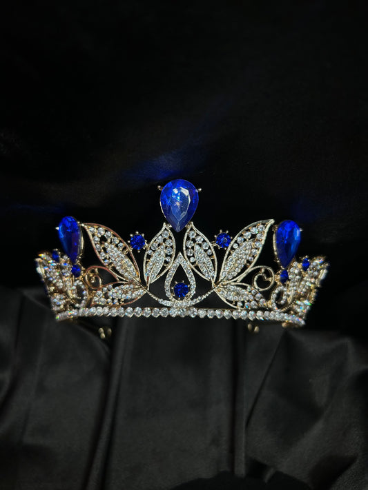 Blue and gold crown