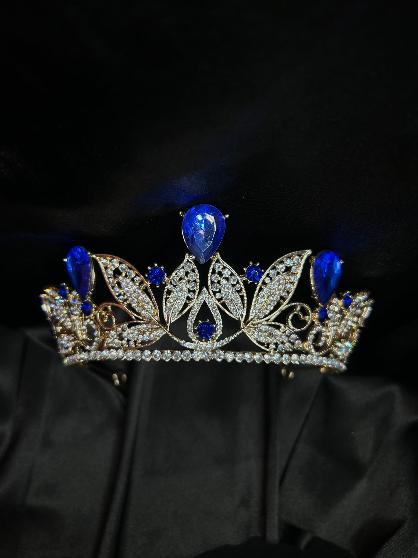 Blue and gold crown