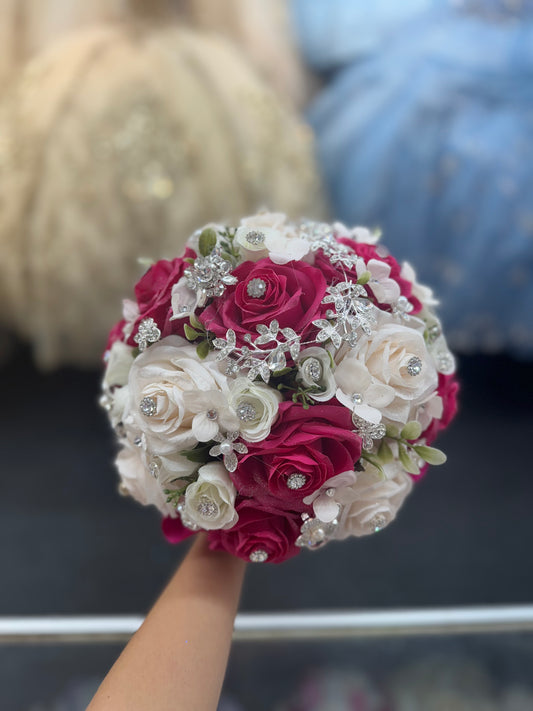 Fuchsia Pink / White Ramo