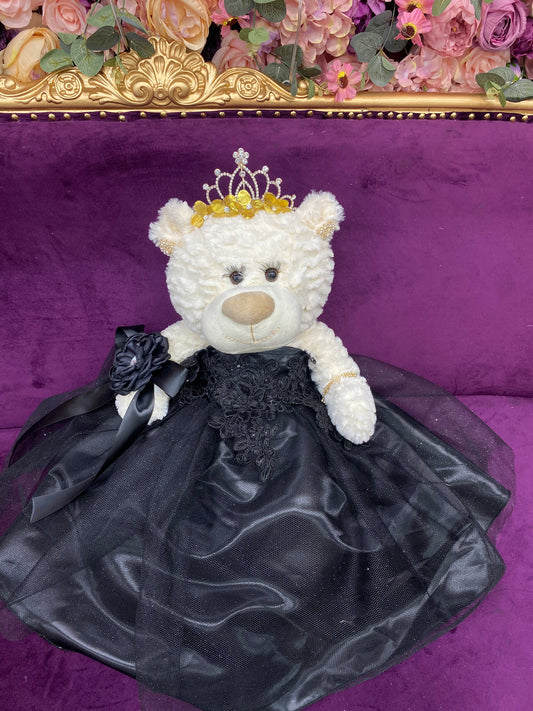 Black With Gold Teddy Bear