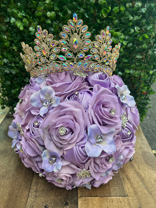 Crown and bouquet