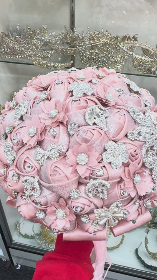 Bouquet blush and silver