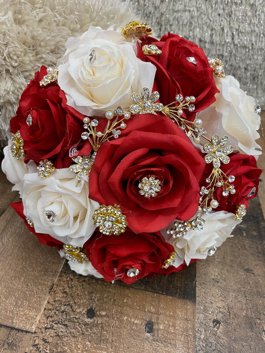Red and ivory Bouquet